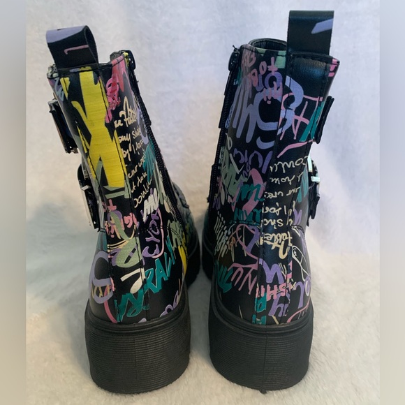 Very colorful Yoki Graffiti ankle boots size 6 - Picture 2 of 8
